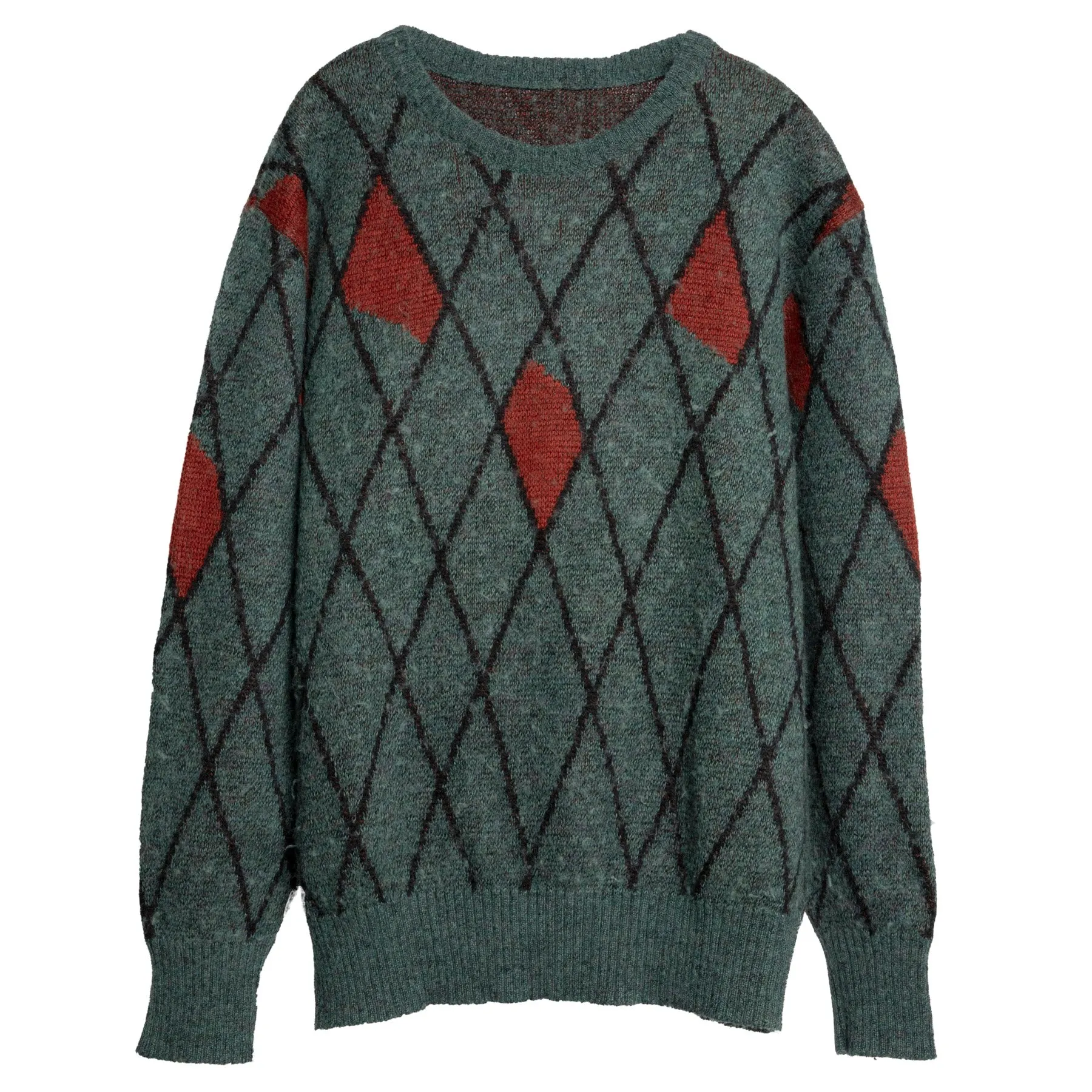 70s Jacquard Shetland Wool Knit Jumper