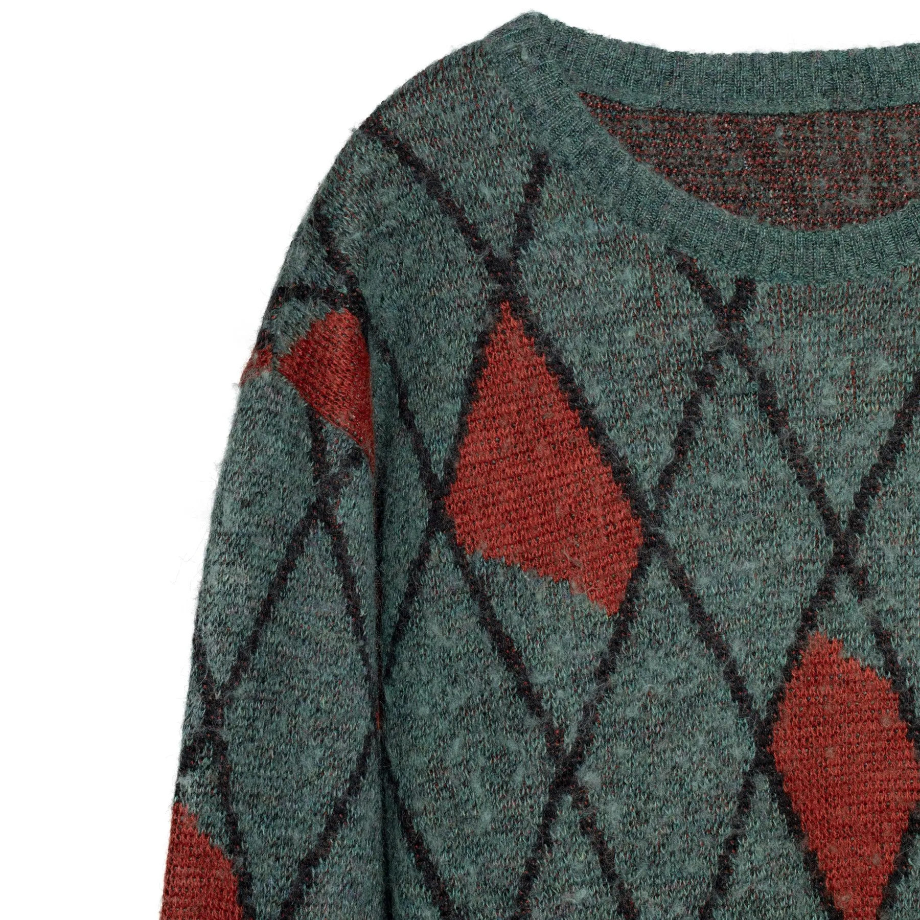 70s Jacquard Shetland Wool Knit Jumper