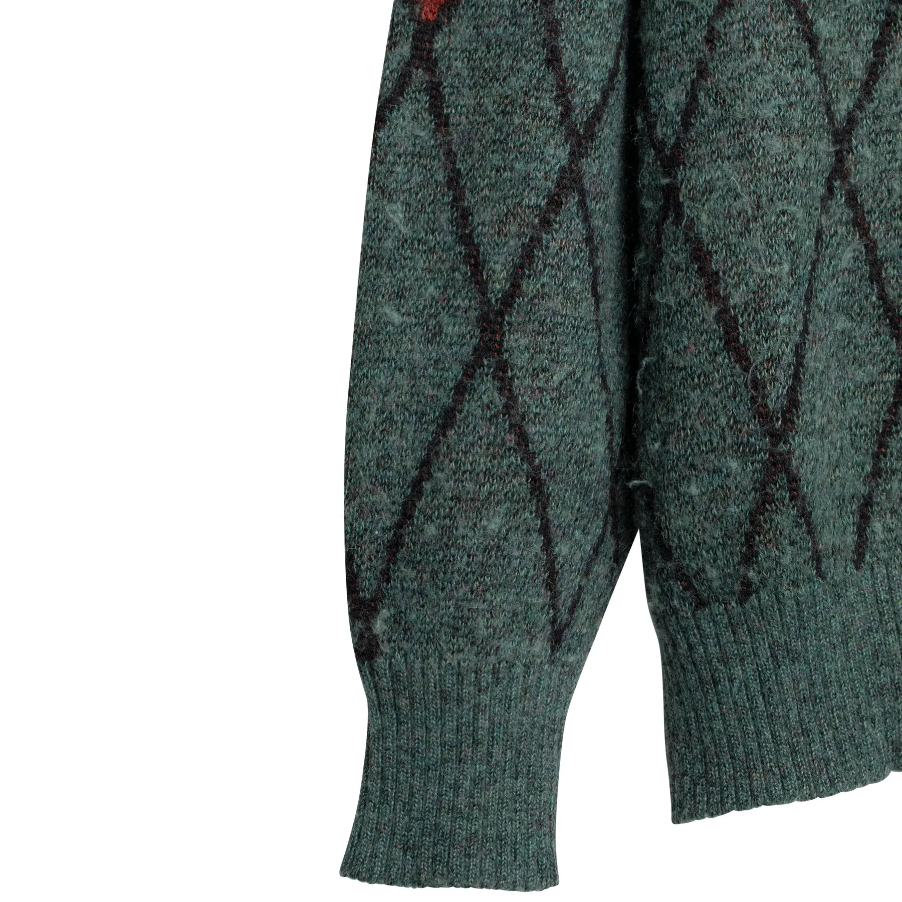 70s Jacquard Shetland Wool Knit Jumper