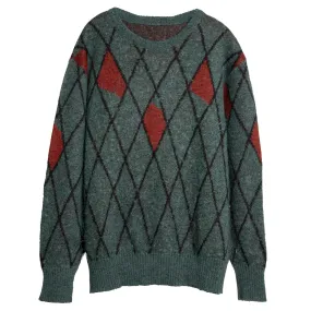 70s Jacquard Shetland Wool Knit Jumper