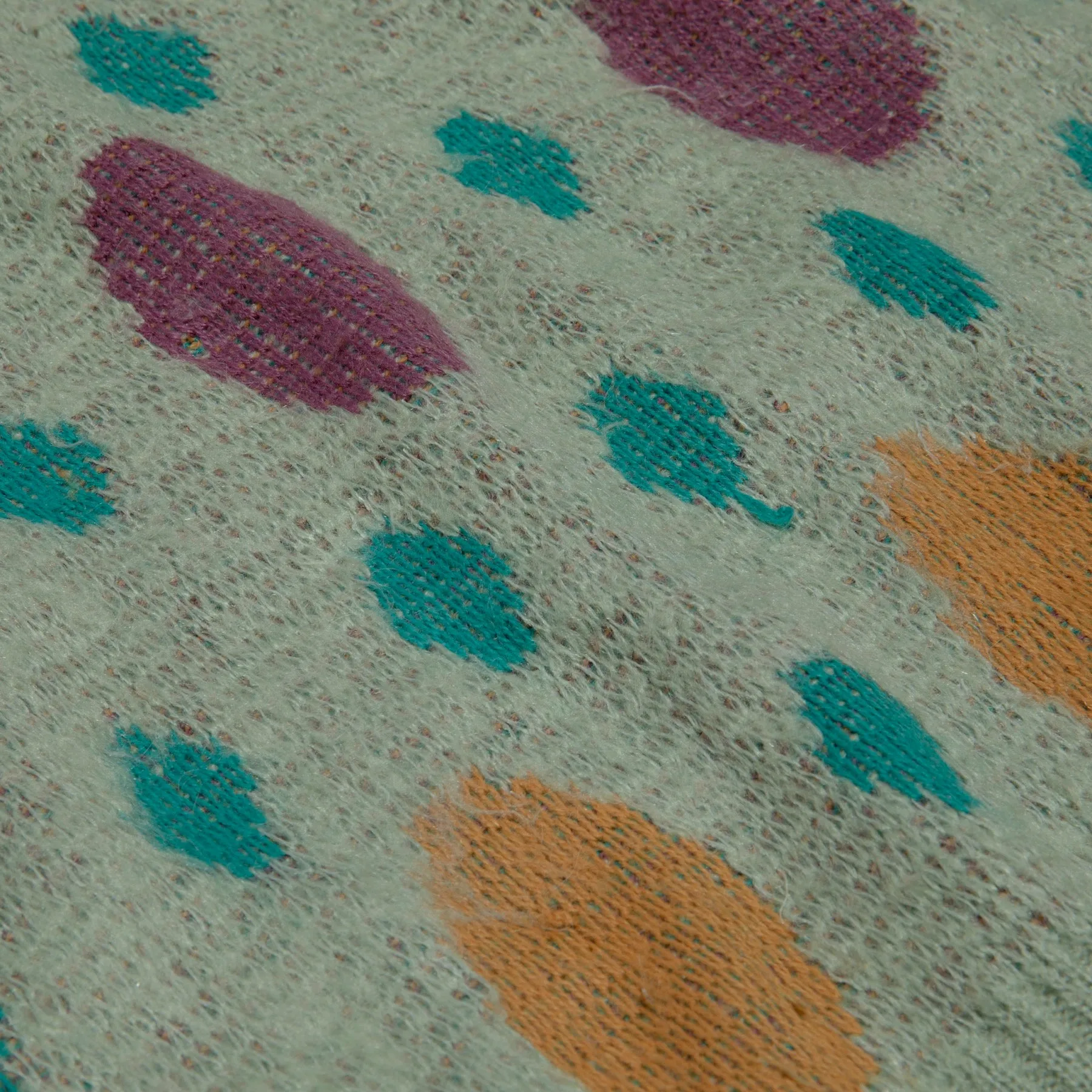 70s Milanese Mohair Yarn Jacquard Keyhole Jumper