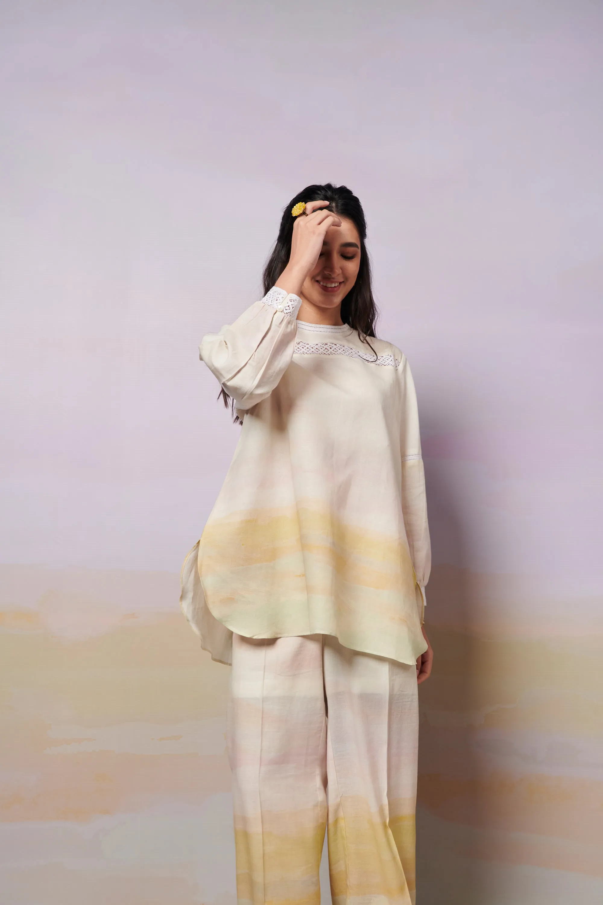 After Glow Short Top and Trousers co-ord set