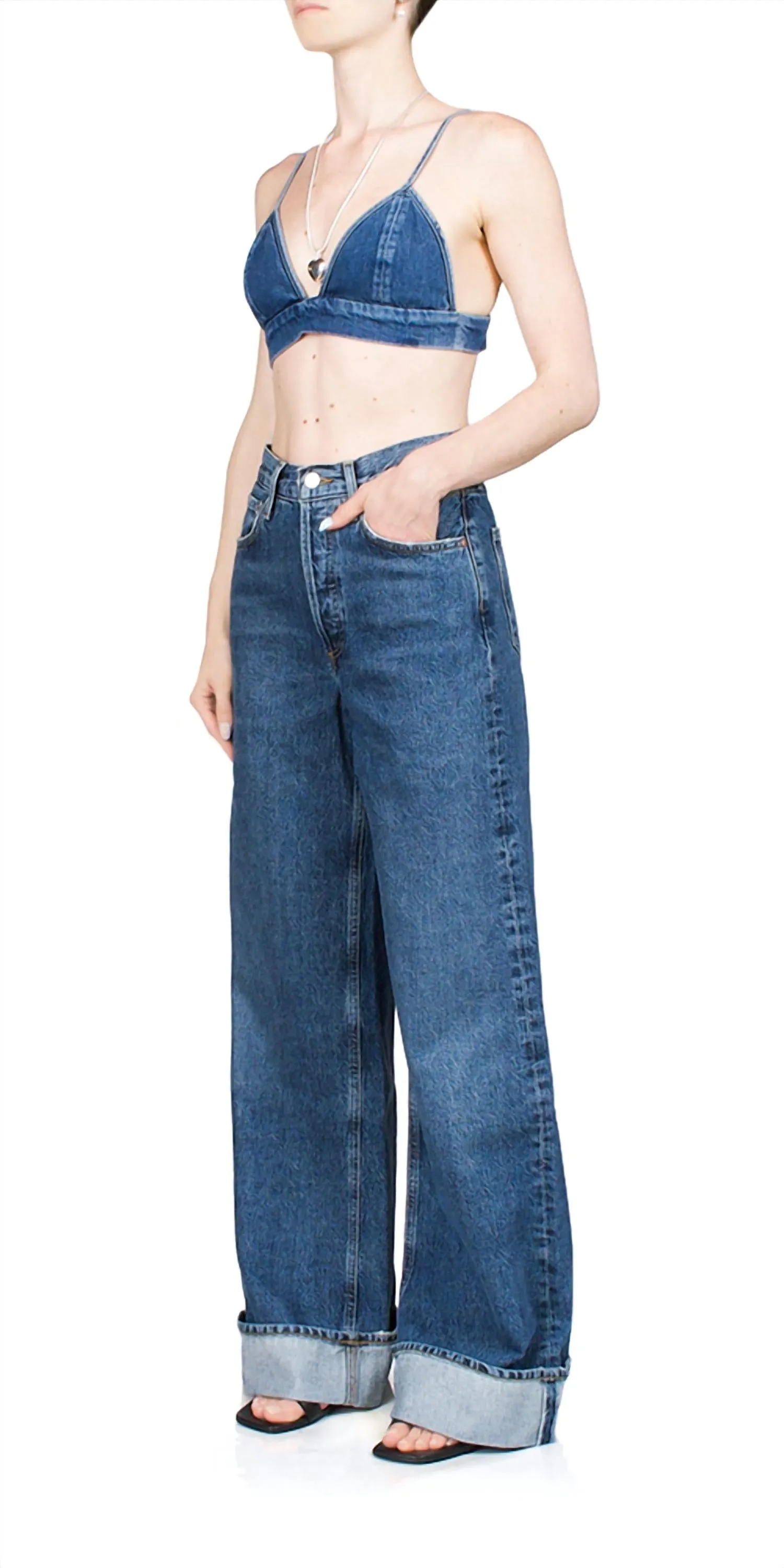 Agolde - Denim Bralette Top