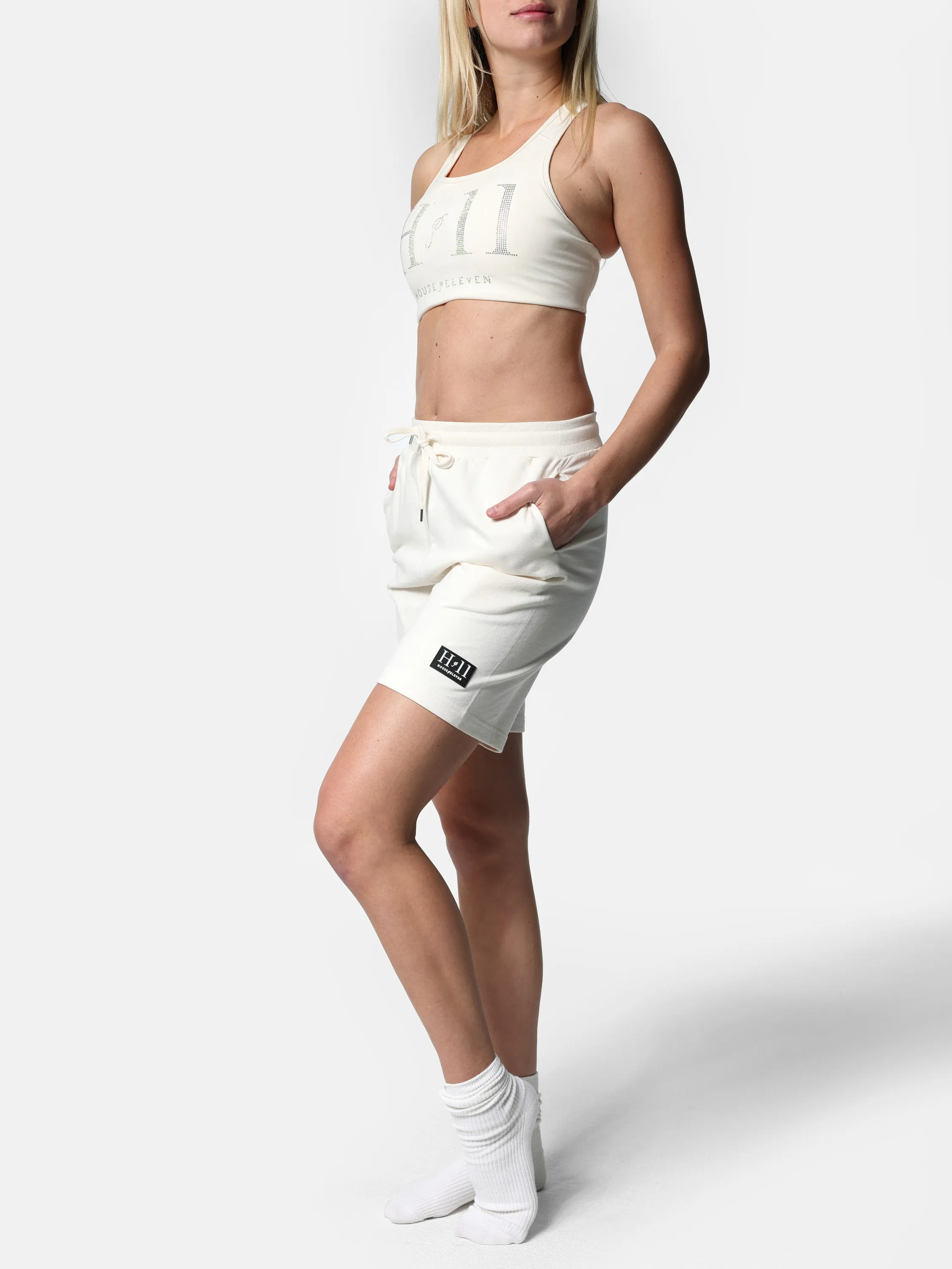 Beige HOF11 Rubber Patch Relaxed Shorts