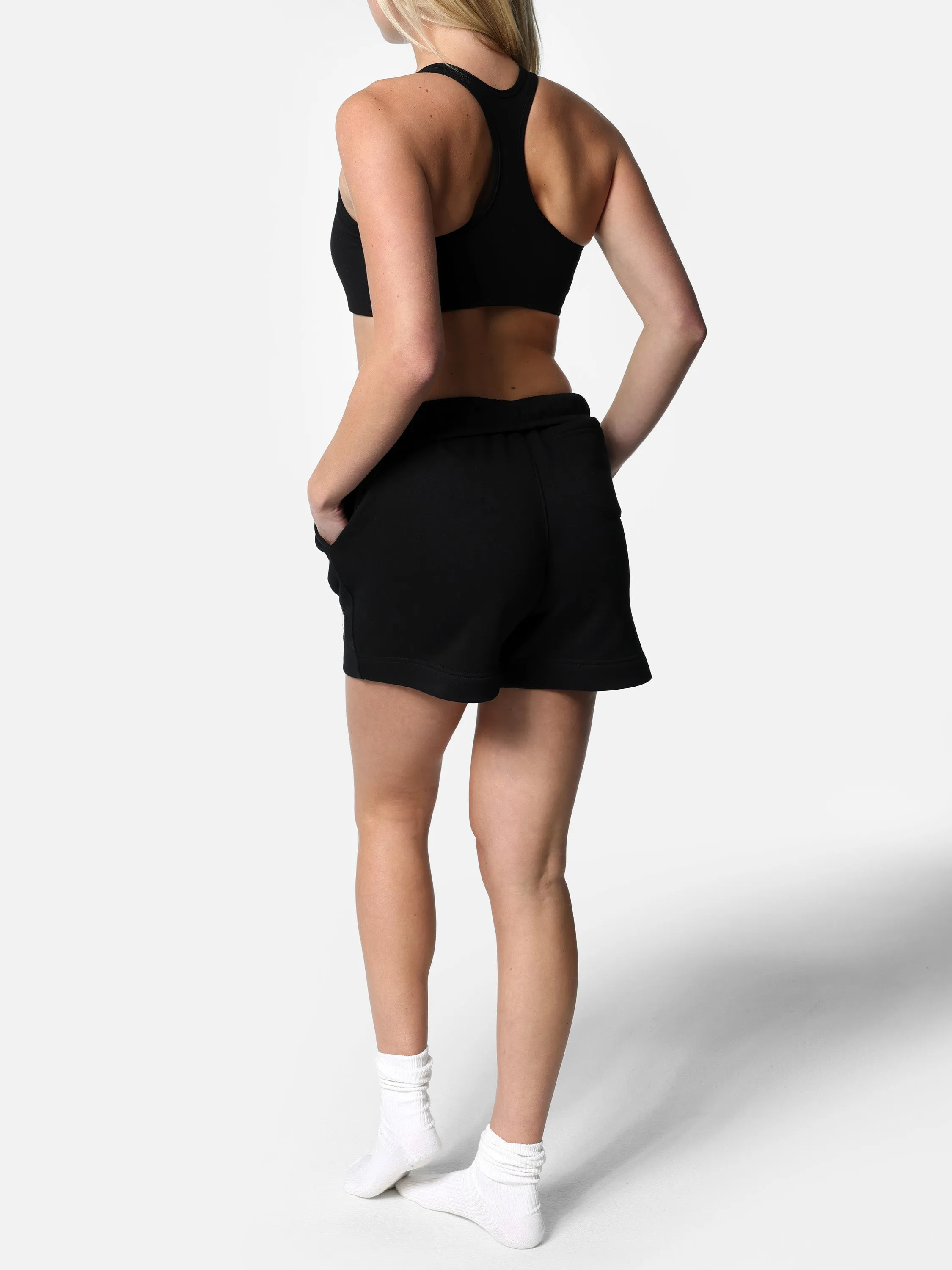 Black HOF11 Rubber Patch Relaxed Shorts