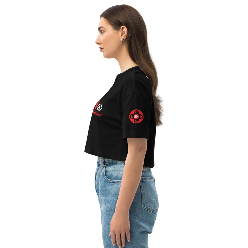 BMCLUB Loose drop shoulder crop top