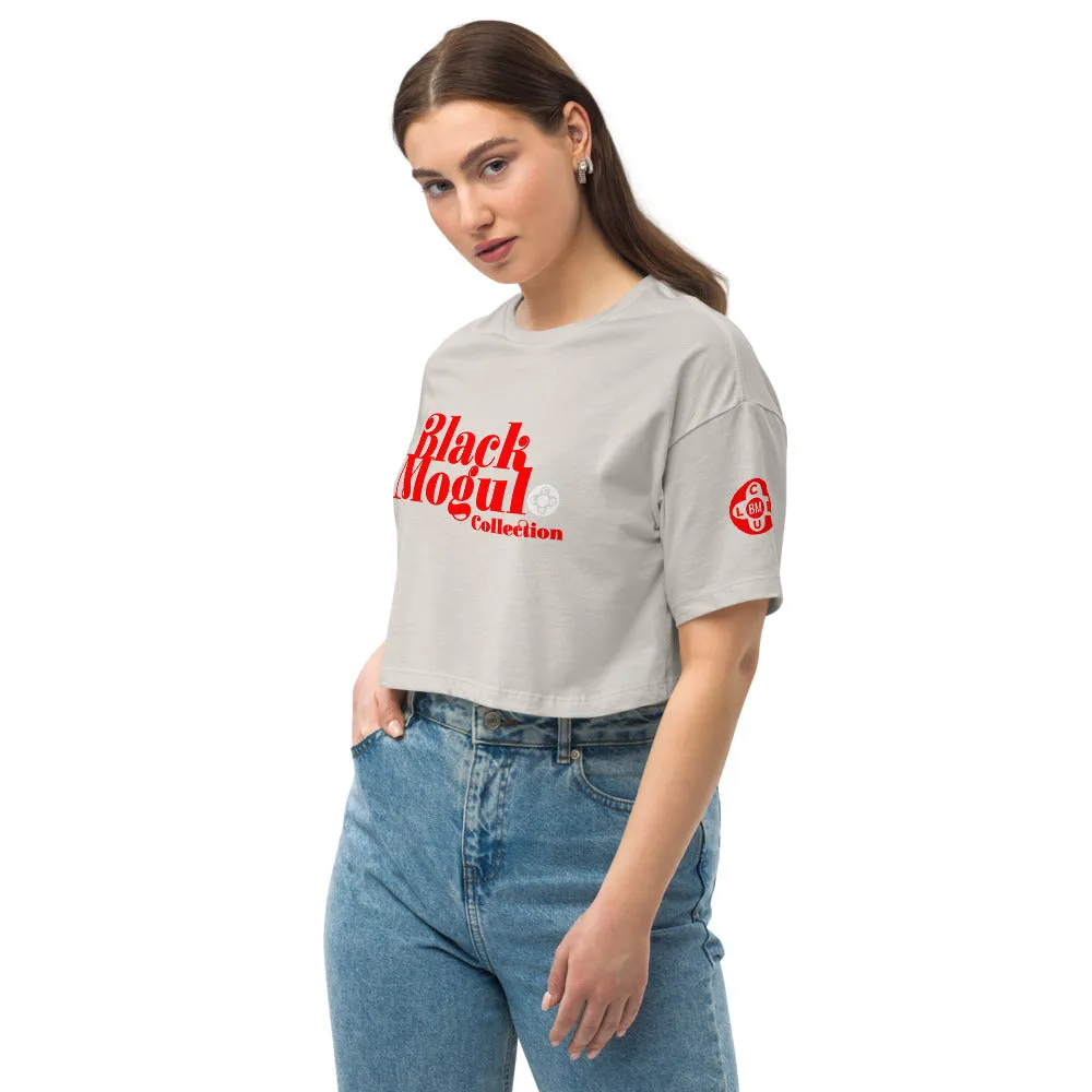 BMCLUB Loose drop shoulder crop top