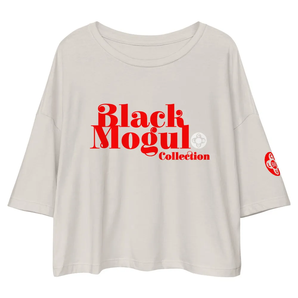 BMCLUB Loose drop shoulder crop top