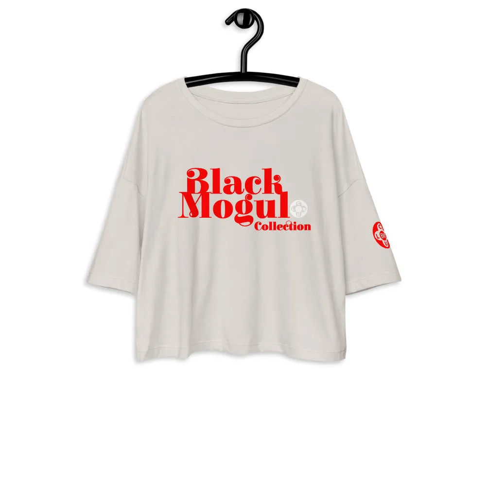 BMCLUB Loose drop shoulder crop top