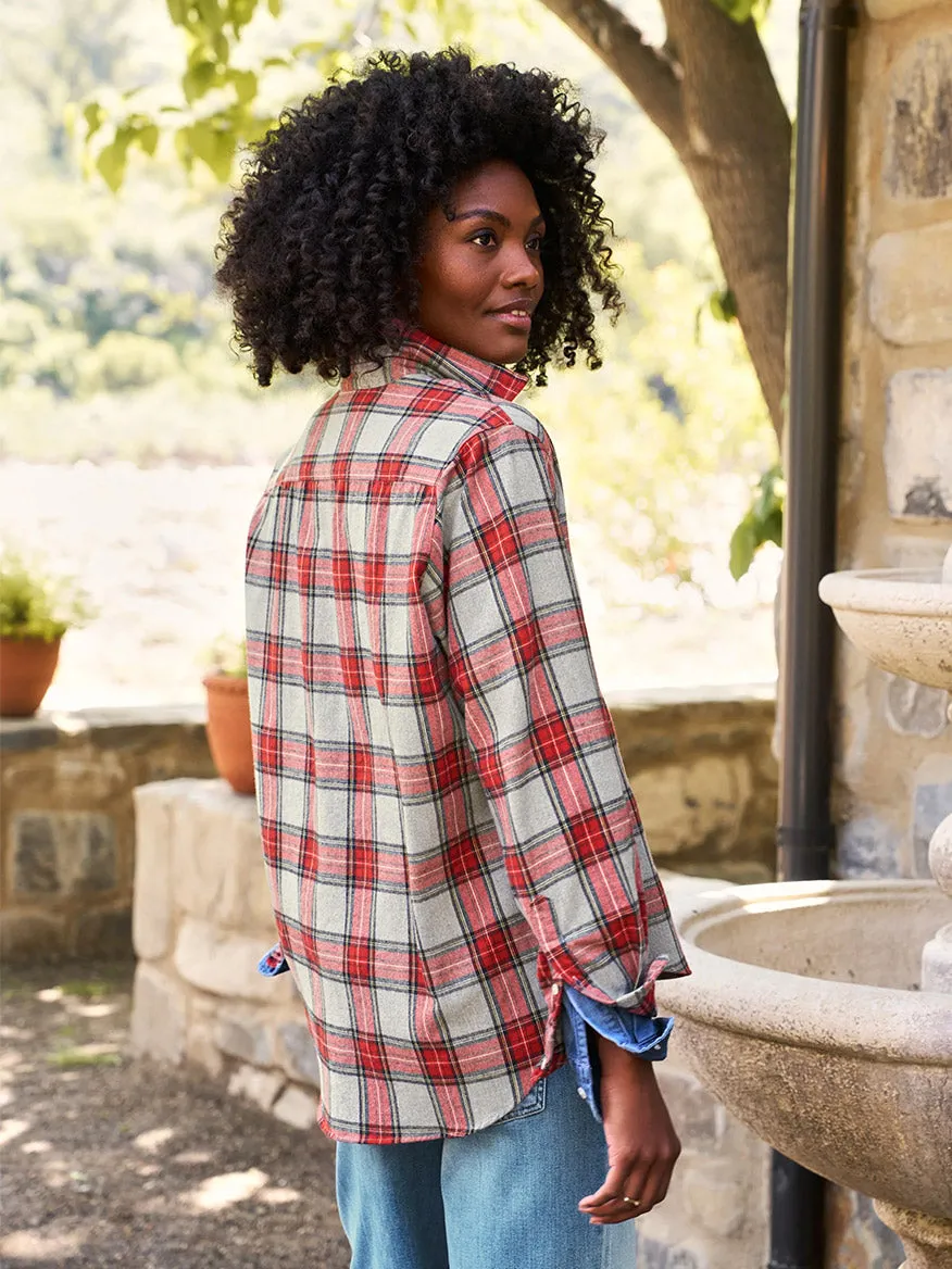 Frank & Eileen Eileen Relaxed Button-Up Shirt in Red & Grey Plaid