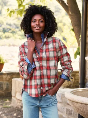 Frank & Eileen Eileen Relaxed Button-Up Shirt in Red & Grey Plaid