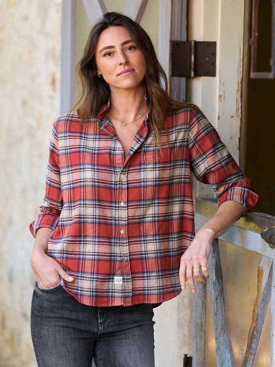 Frank & Eileen Eileen Relaxed Button-Up Shirt in Washed Red Plaid