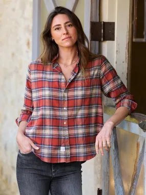 Frank & Eileen Eileen Relaxed Button-Up Shirt in Washed Red Plaid