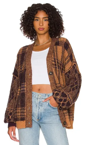 Free People Sepia Cardi in Brown