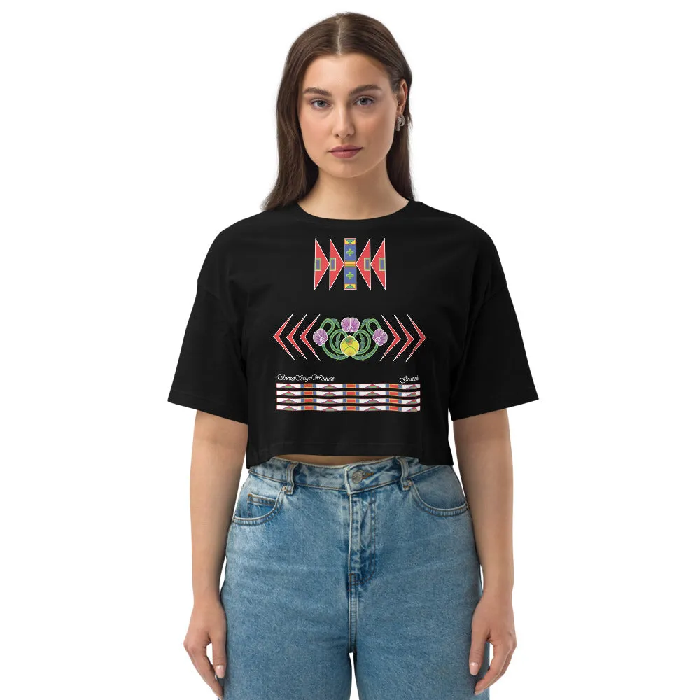 Gratitude Loose drop shoulder crop top