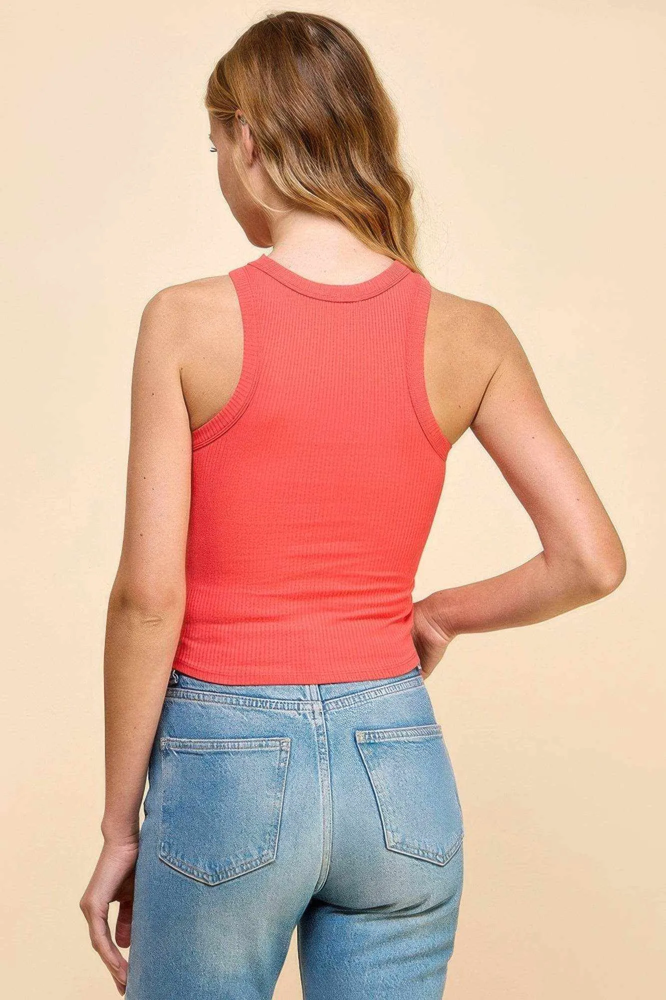 Heavy Ribbed Crop Tank Top