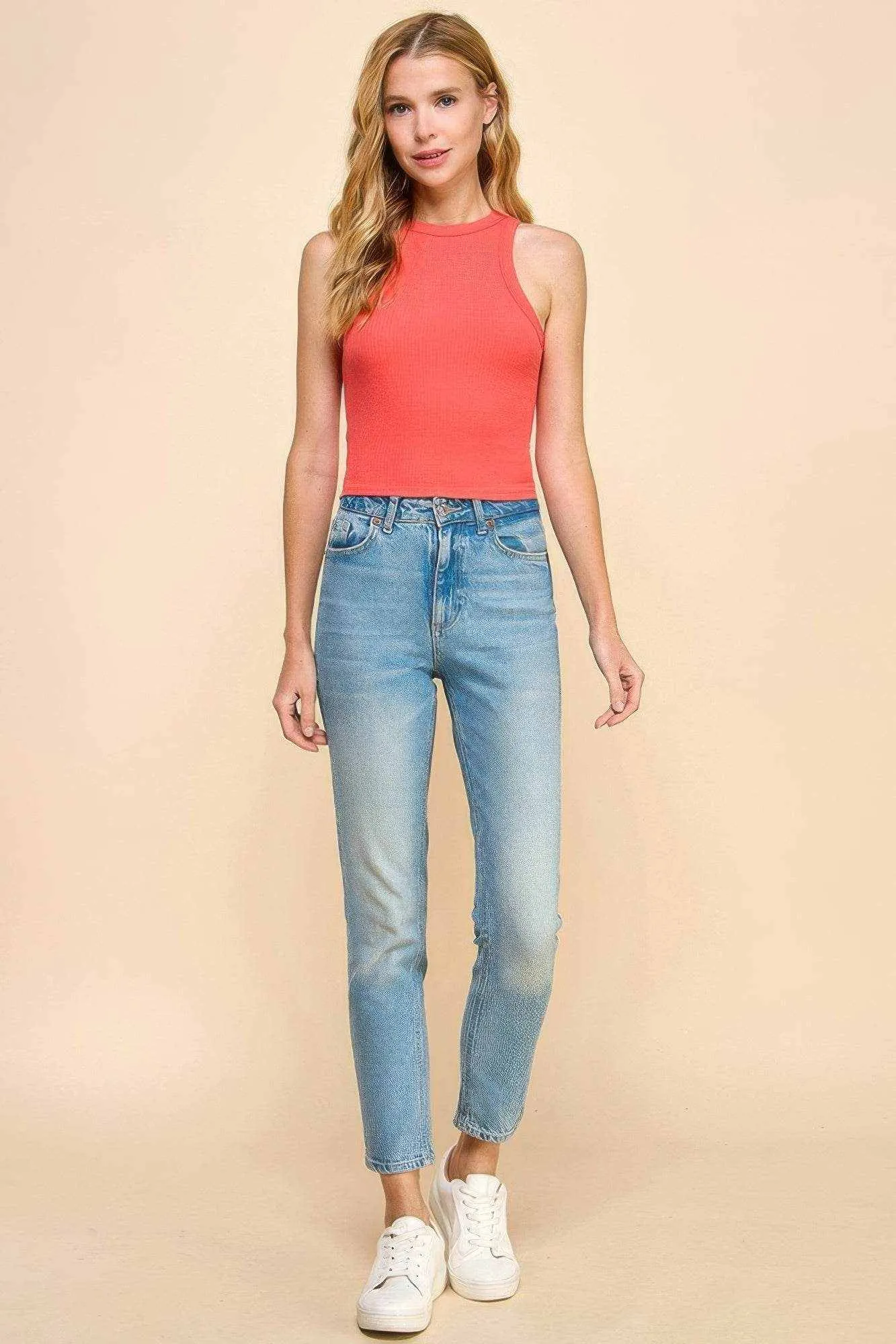 Heavy Ribbed Crop Tank Top