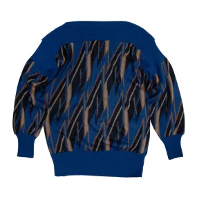 Jacquard Stocking Stitch Saddle Shoulder Jumper