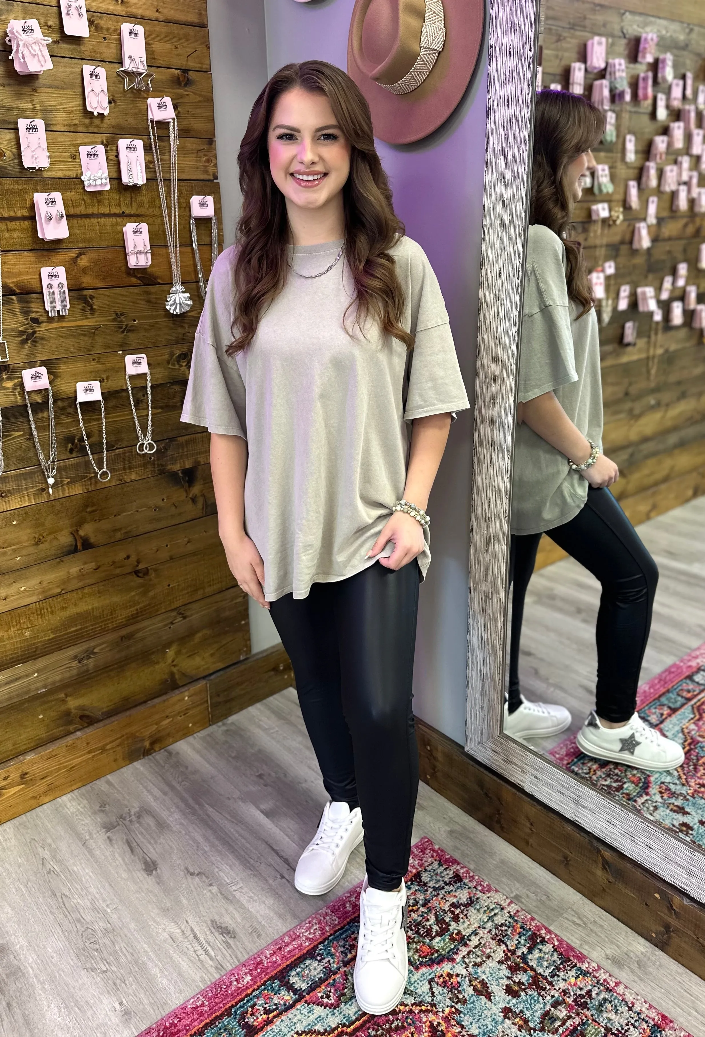 JOANHA Oversized Knit Top- Chestnut