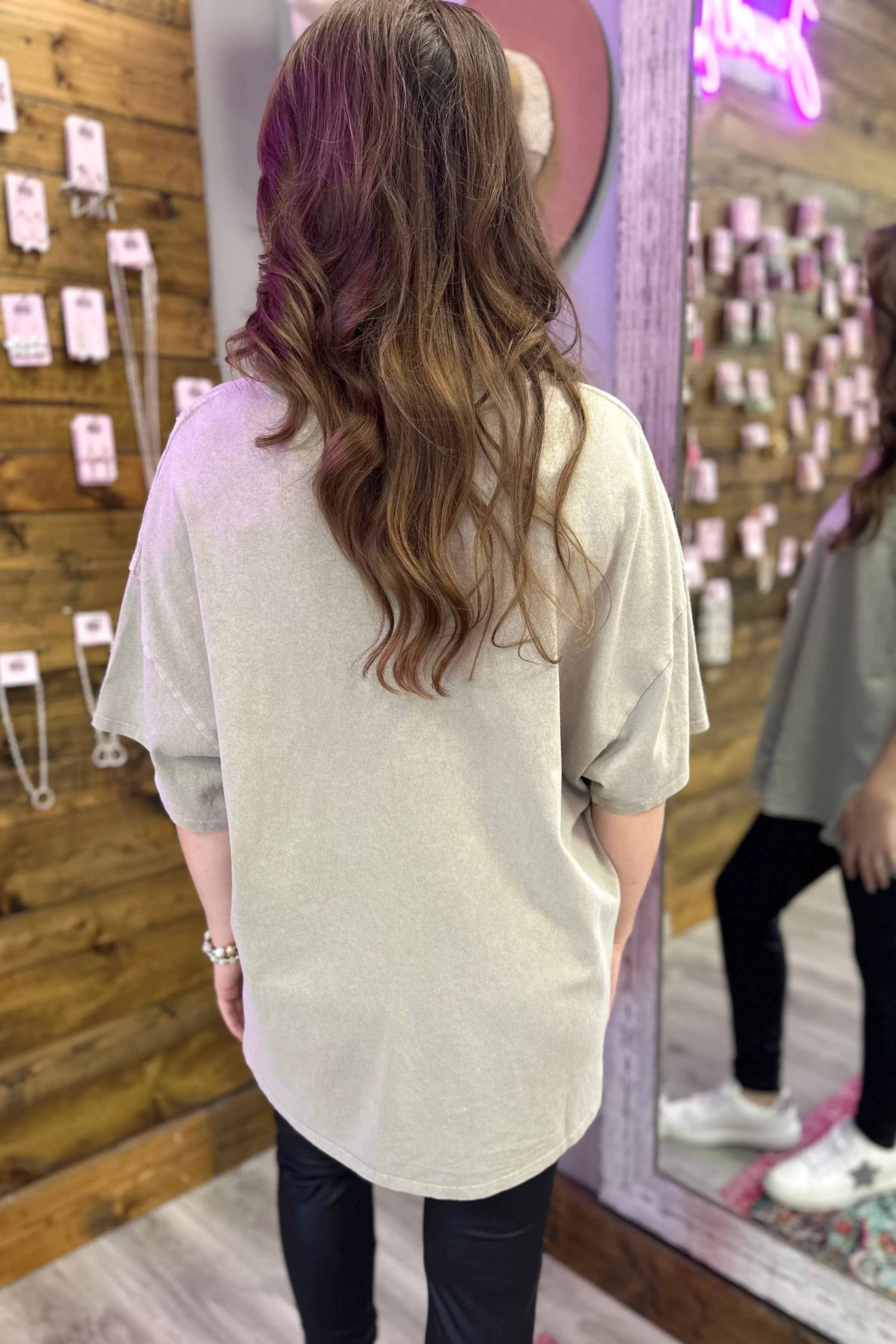 JOANHA Oversized Knit Top- Chestnut