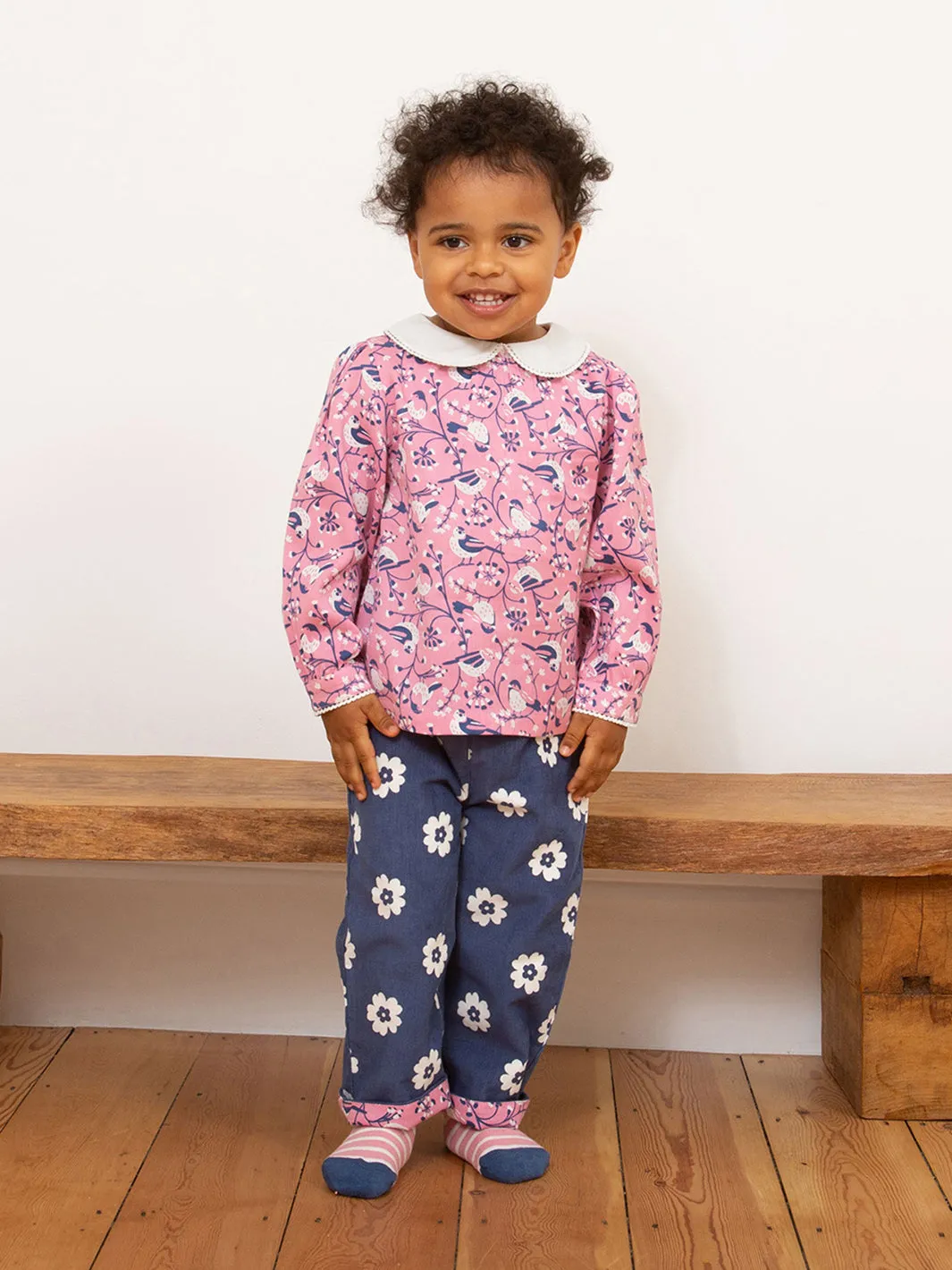 Kite Garden birds blouse