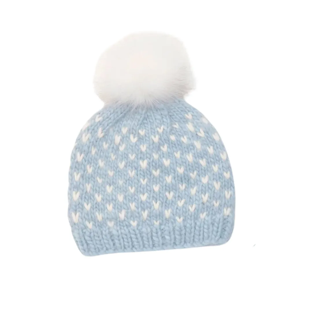 Little Hearts Fair Isle Pom Pom Hat