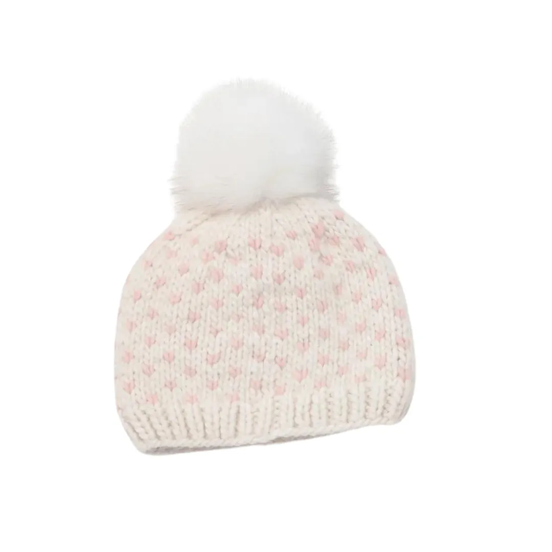 Little Hearts Fair Isle Pom Pom Hat