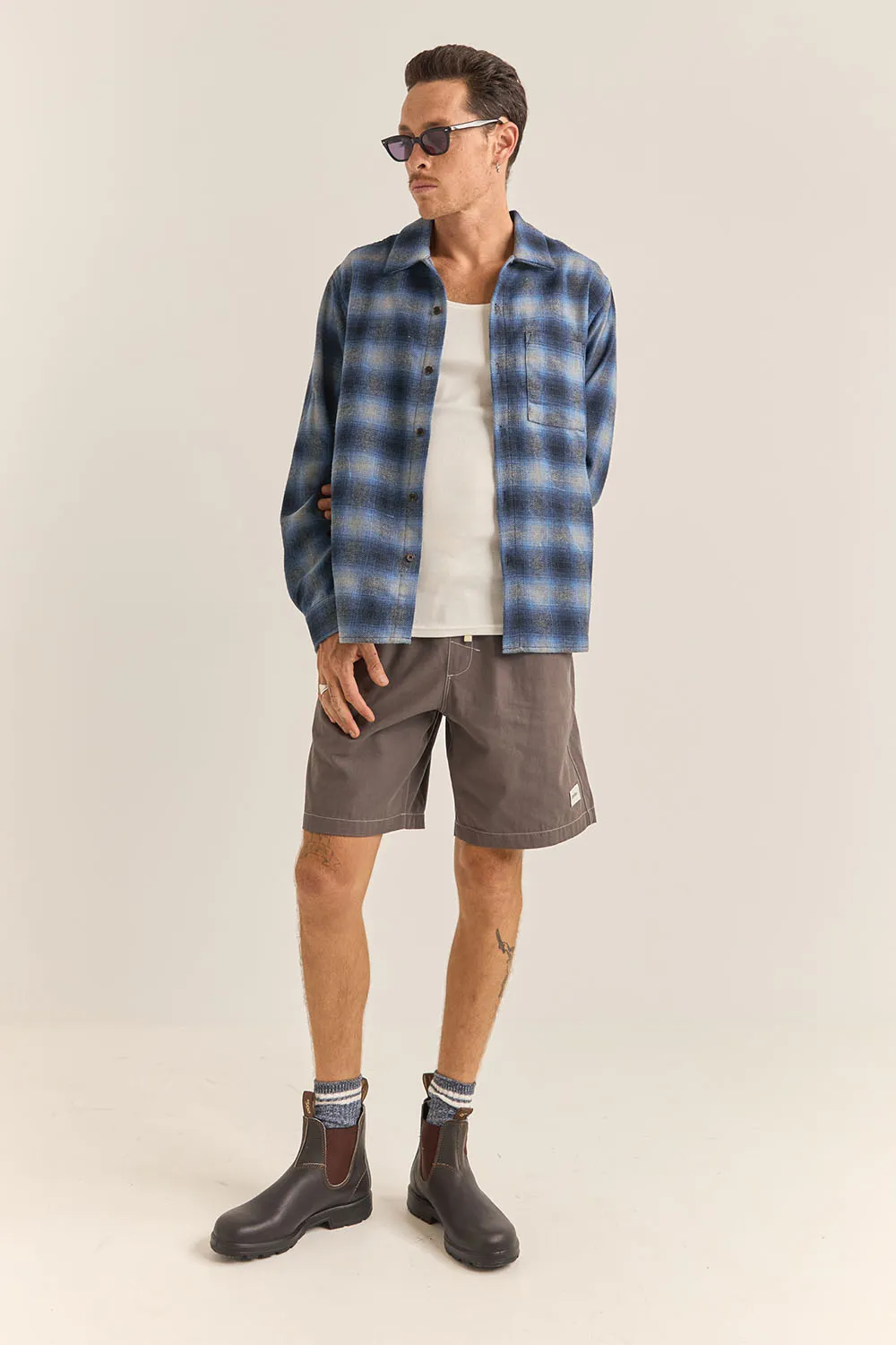 MAR LS FLANNEL Blue
