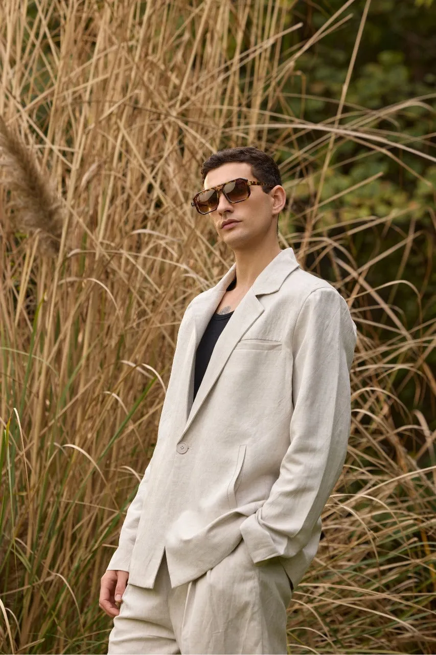 Men’s Relaxed-Fit Linen Suit