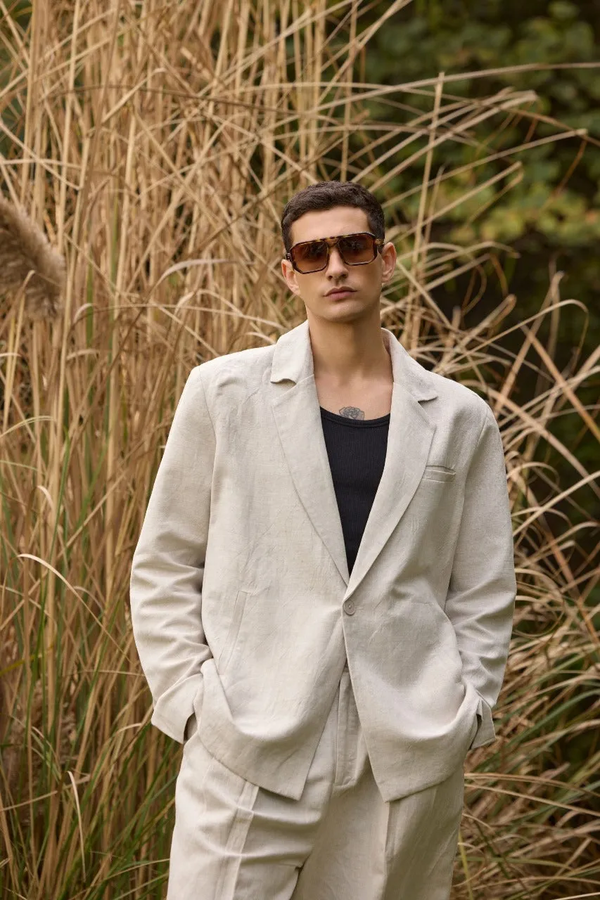 Men’s Relaxed-Fit Linen Suit