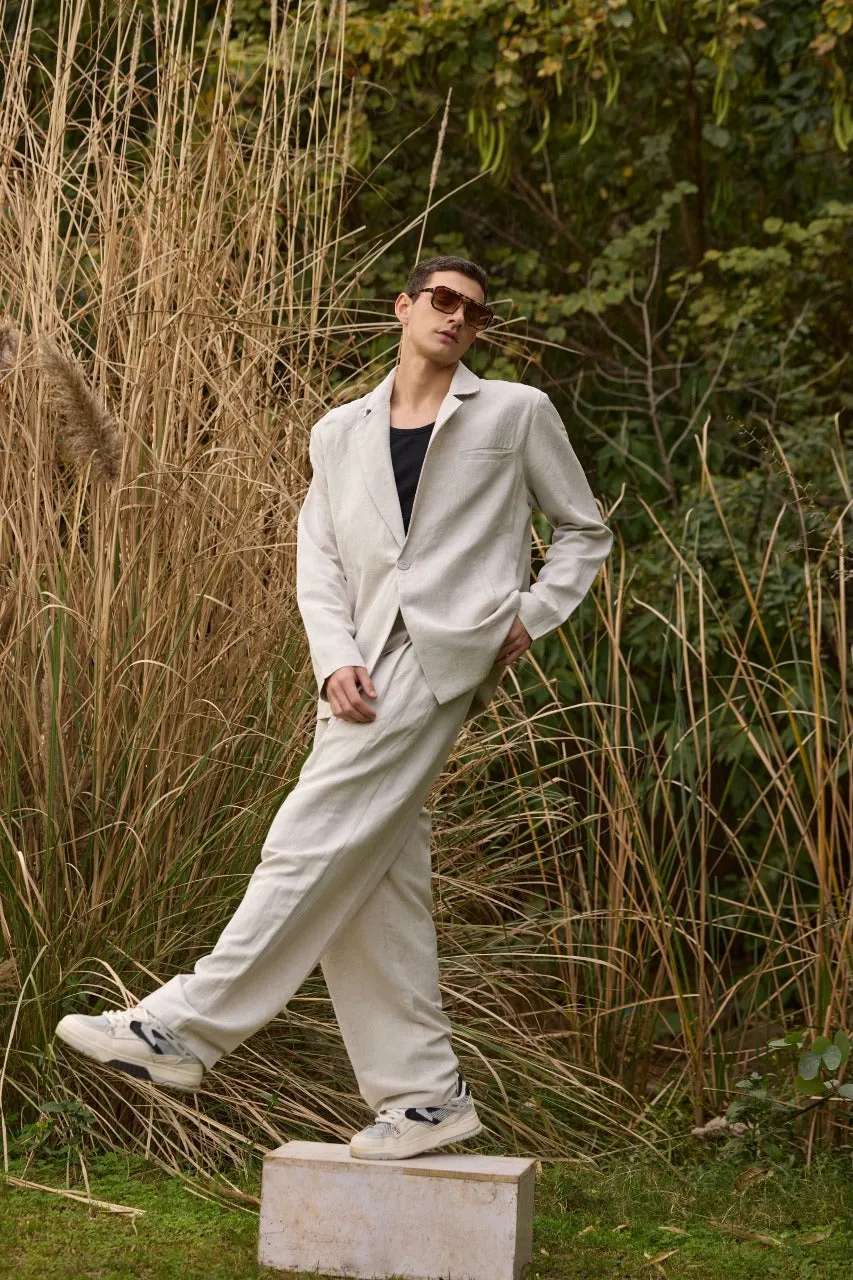 Men’s Relaxed-Fit Linen Suit