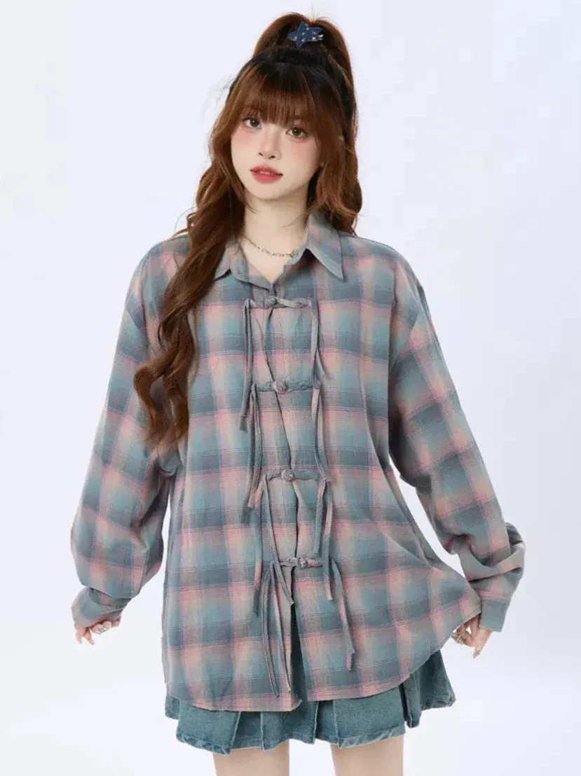 Shirt Rainbow Check Loose China