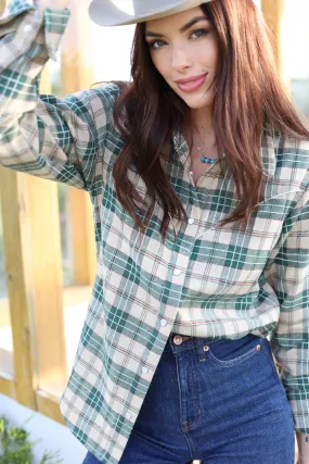 The Green Flannel Pearl Snap *FINAL SALE*